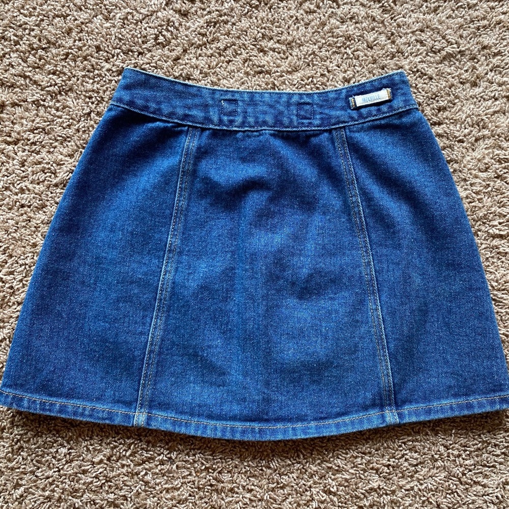 Brandy Melville button up jean skirt mini skirt - Picture 5 of 5